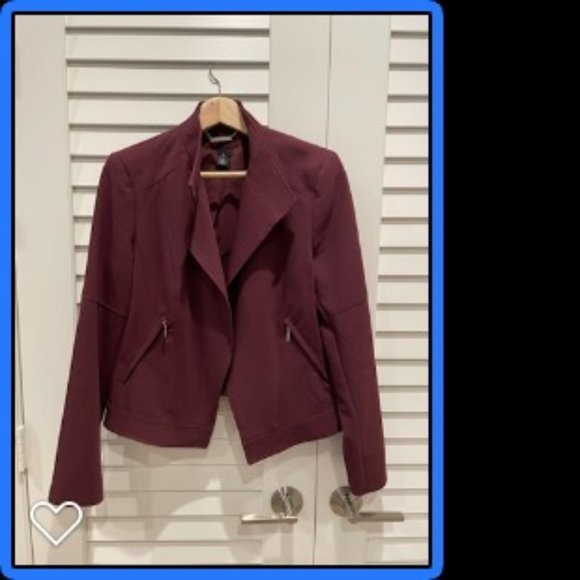 White House Black Market Jackets & Blazers - Brick red moto-style blazer || White House + Black Market || size 14